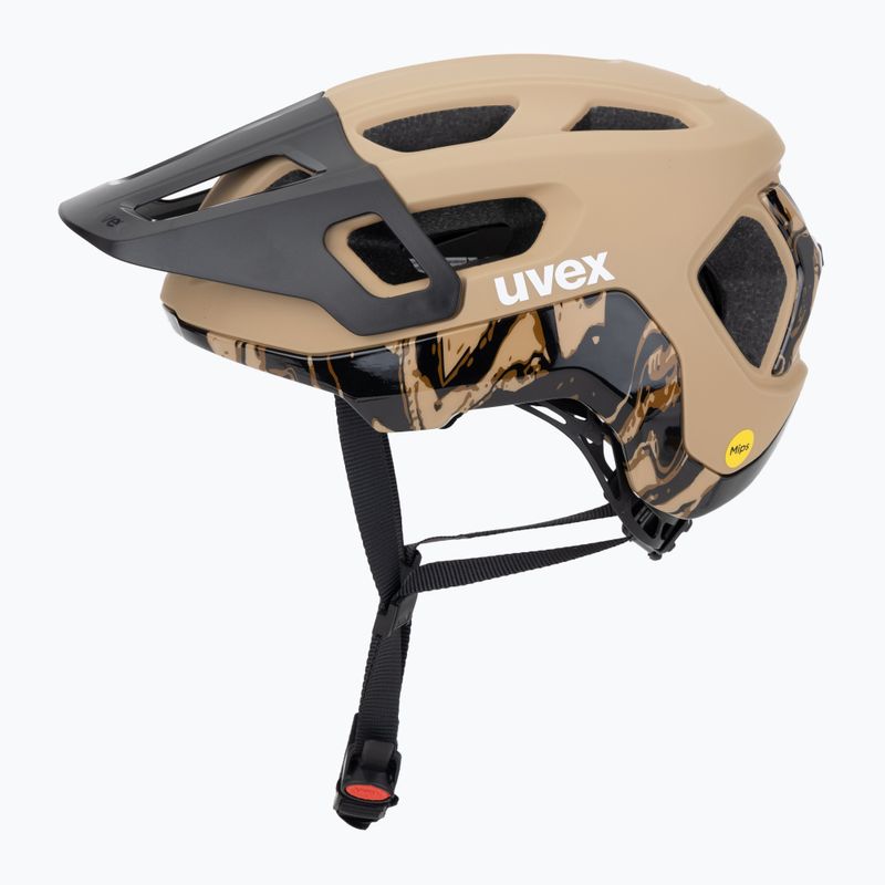 Cyklistická prilba UVEX React MIPS desert/black matt 3