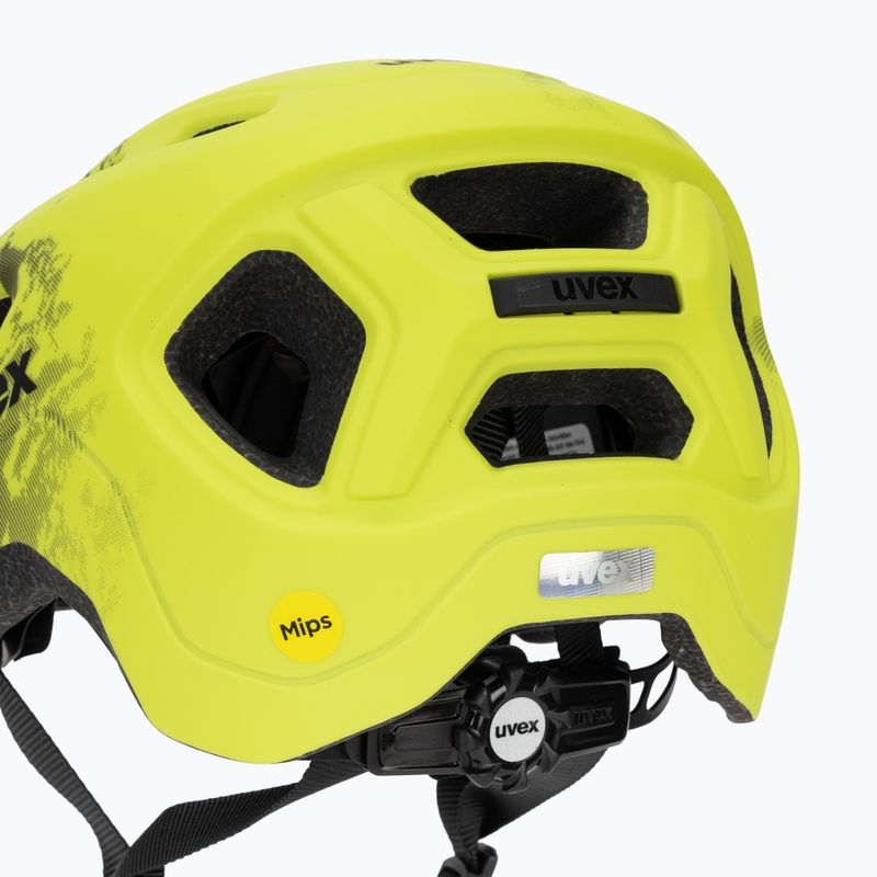 Detská cyklistická prilba UVEX React MIPS Jr lime/black 8