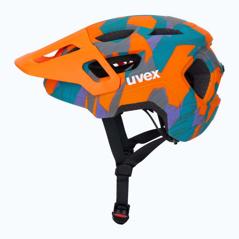 Detská cyklistická prilba UVEX React Jr papaya camo matt 3