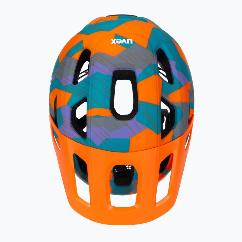 Detská cyklistická prilba UVEX React Jr papaya camo matt 6