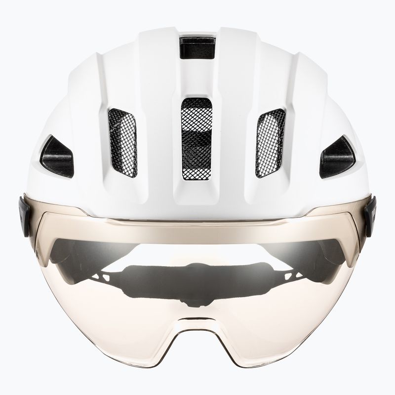 Cyklistická prilba UVEX Stride Visor white matt/litemirror silver 2
