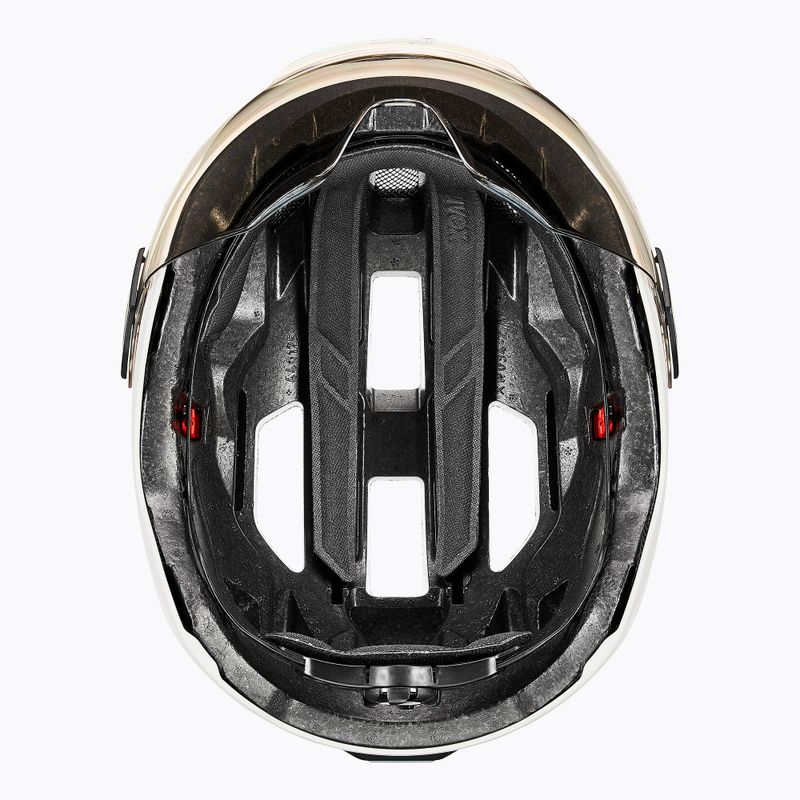 Cyklistická prilba UVEX Stride Visor white matt/litemirror silver 7