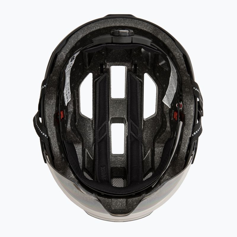 Cyklistická prilba UVEX Stride Visor black matt/litemirror silver 5