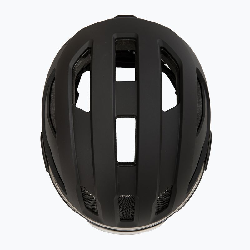 Cyklistická prilba UVEX Stride Visor black matt/litemirror silver 6