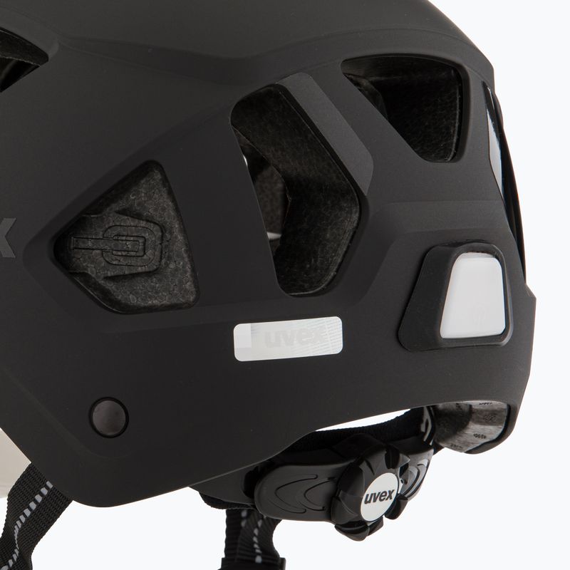 Cyklistická prilba UVEX Stride Visor black matt/litemirror silver 7