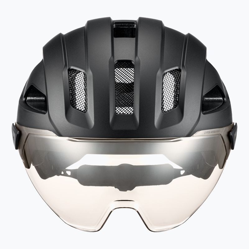 Cyklistická prilba UVEX Stride Visor black matt/litemirror silver 2