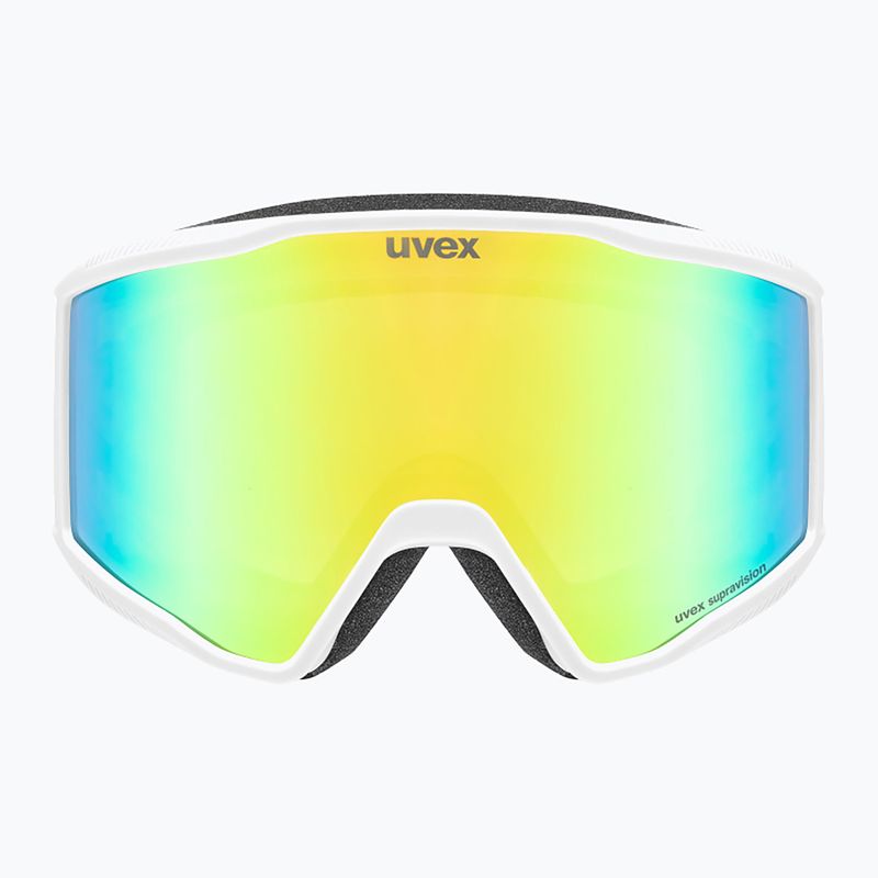 Lyžiarske okuliare UVEX Blast FM S2 white matt/mirror green 2