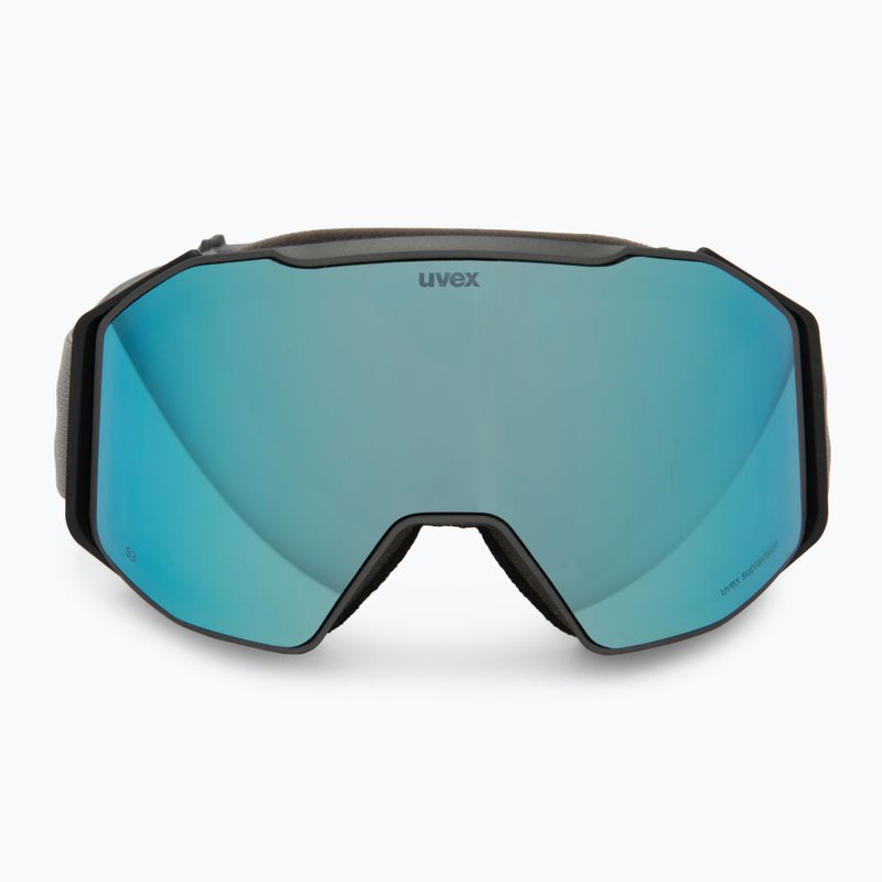 Lyžiarske okuliare UVEX Gravity FM rhino matte/mirror ice/green/clear 2