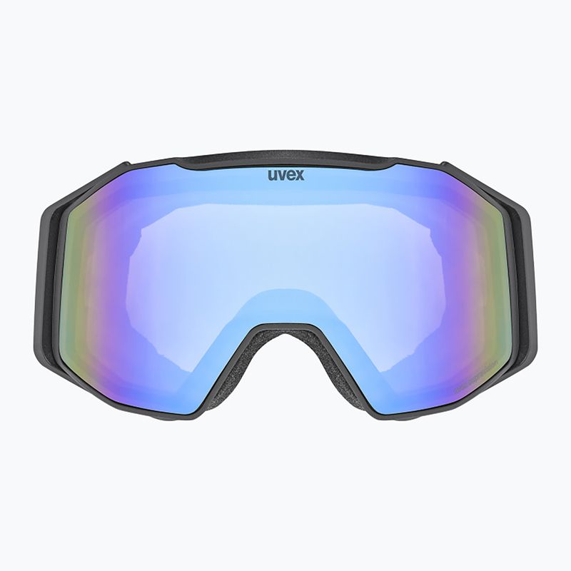 Lyžiarske okuliare UVEX Gravity FM S2 black matt/mirror blue 2