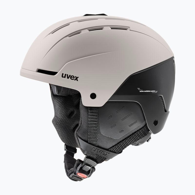 Lyžiarska prilba UVEX Stance warm grey/black matt