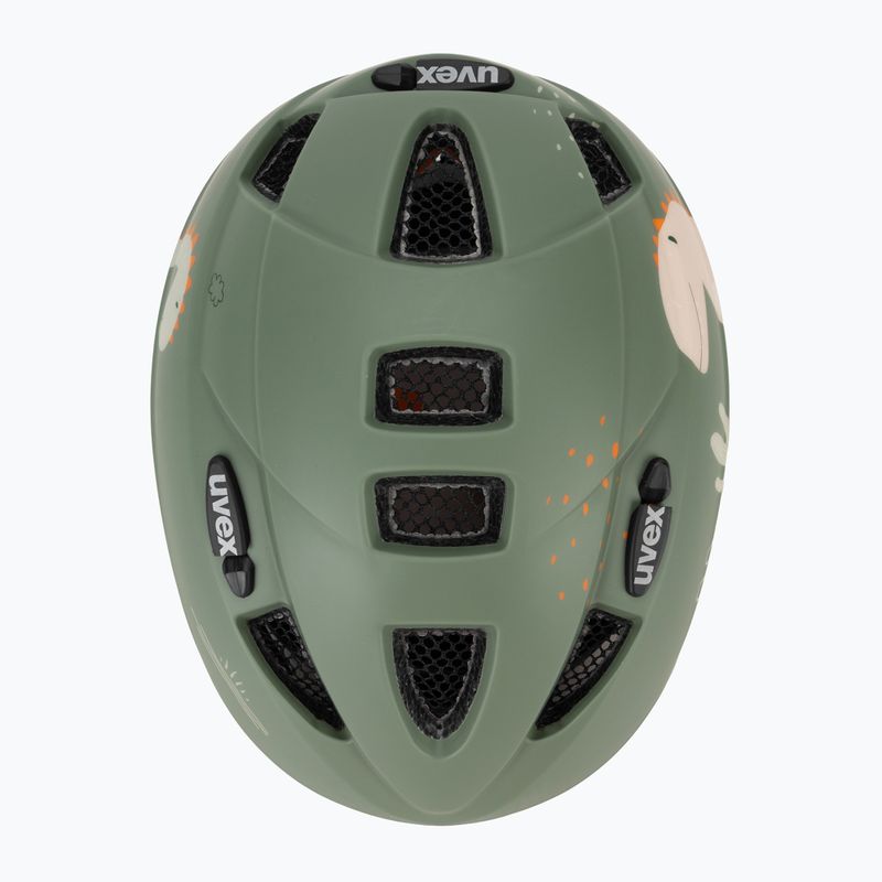 Detská cyklistická prilba UVEX Kid 2 CC sage green dino matt 6