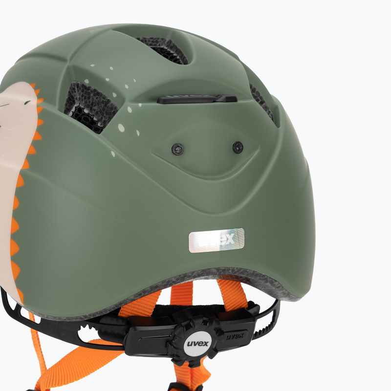 Detská cyklistická prilba UVEX Kid 2 CC sage green dino matt 8