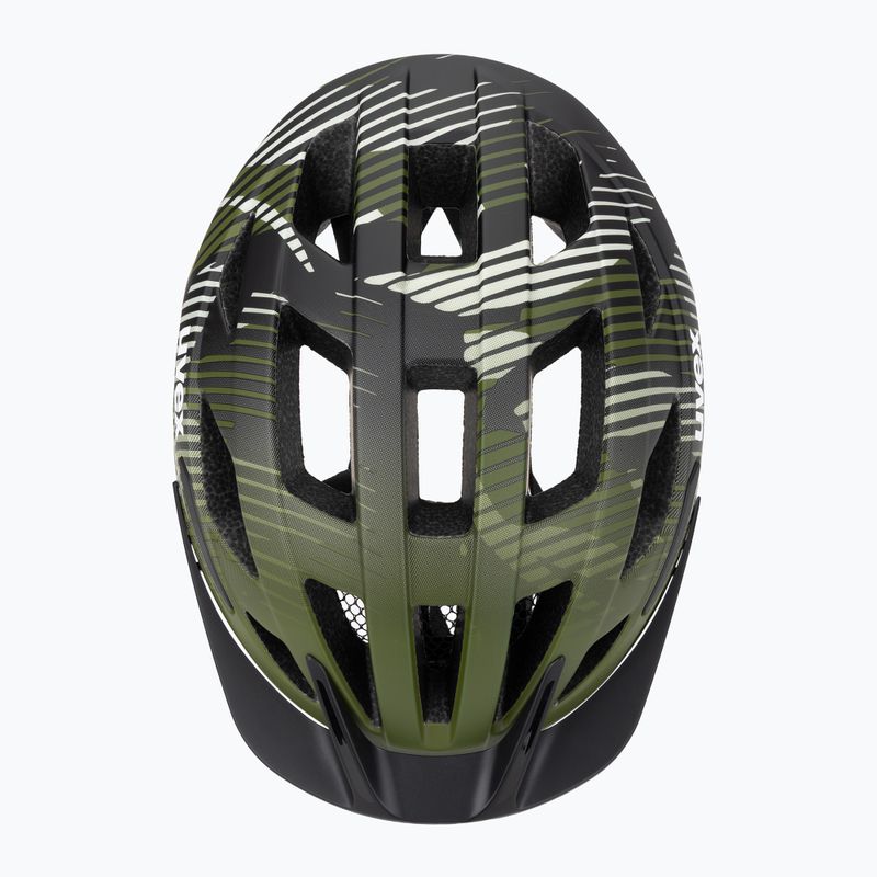 Detská cyklistická prilba UVEX Air Wing 2 CC dark olive/black matt 6