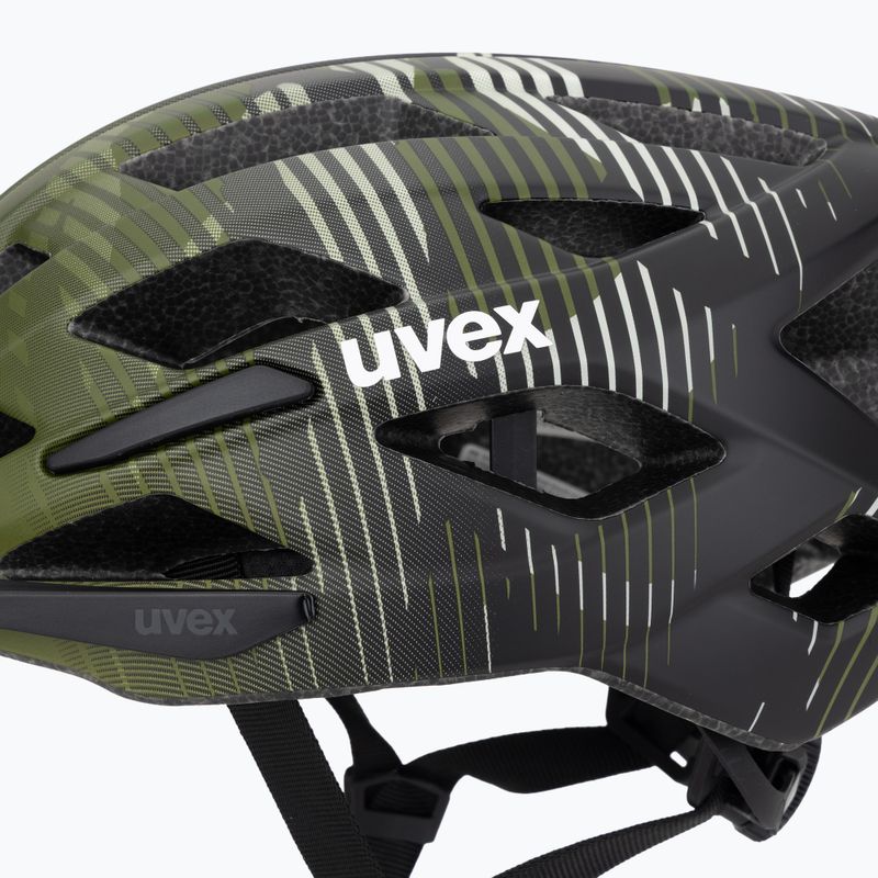 Detská cyklistická prilba UVEX Air Wing 2 CC dark olive/black matt 7