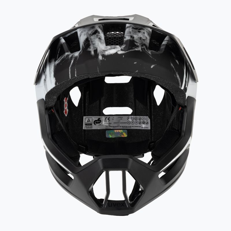 Detská cyklistická prilba UVEX React Fullface Jr black/white matt 2