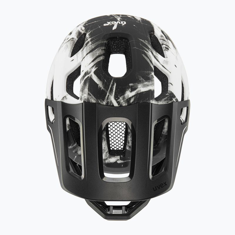 Detská cyklistická prilba UVEX React Fullface Jr black/white matt 5