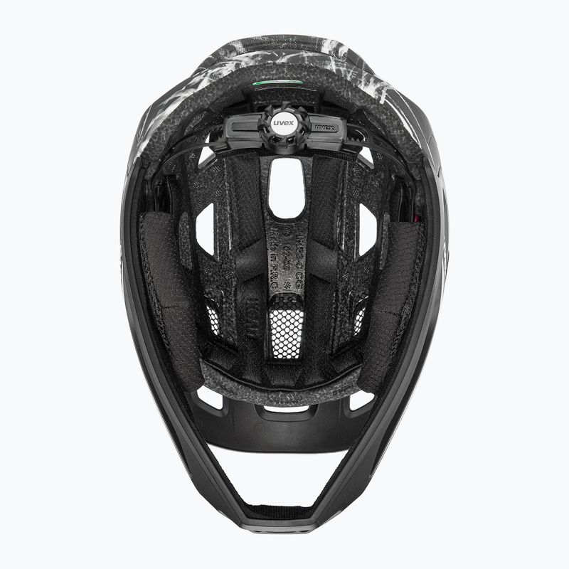 Detská cyklistická prilba UVEX React Fullface Jr black/white matt 6