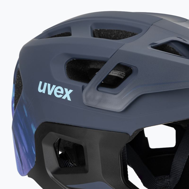 Detská cyklistická prilba UVEX React Fullface Jr dusk blue matt 7
