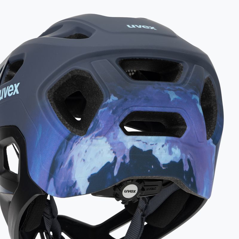 Detská cyklistická prilba UVEX React Fullface Jr dusk blue matt 8