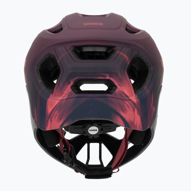 Detská cyklistická prilba UVEX React Fullface Jr cranberry matt 4