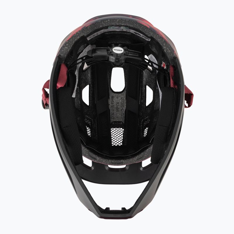 Detská cyklistická prilba UVEX React Fullface Jr cranberry matt 5