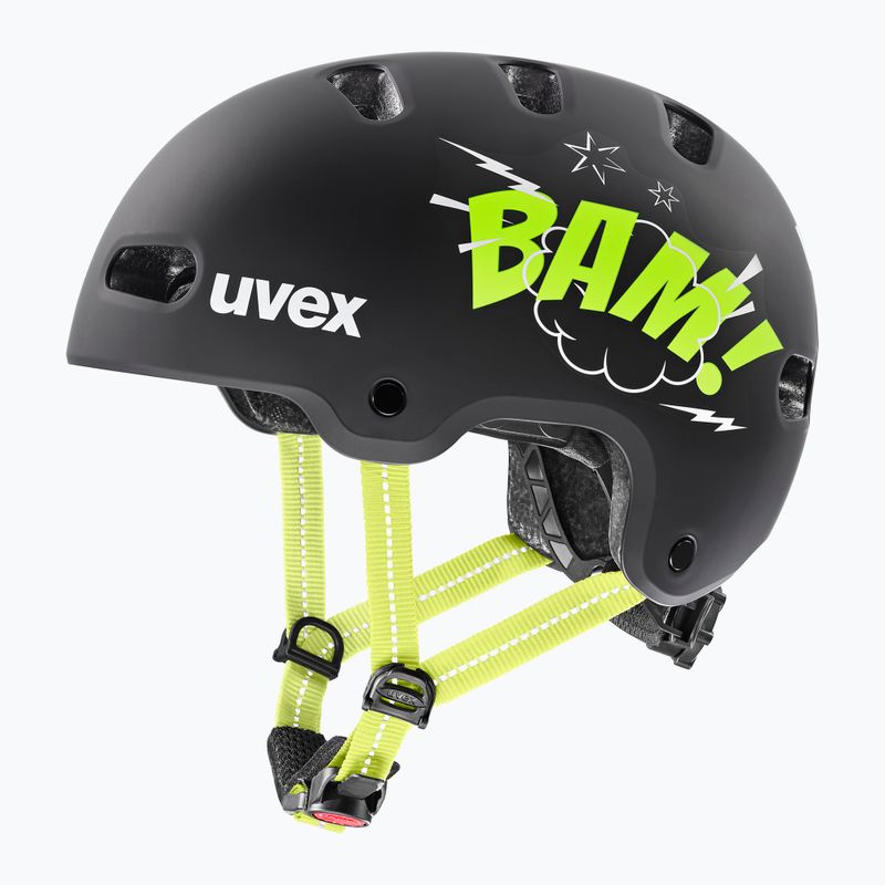 Detská prilba UVEX Kid 4 Style bam black/lime matt