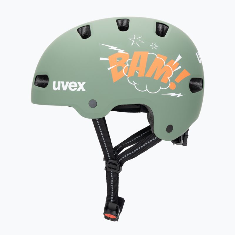 Detská prilba UVEX Kid 4 Style bam moss green/papaya matt 3
