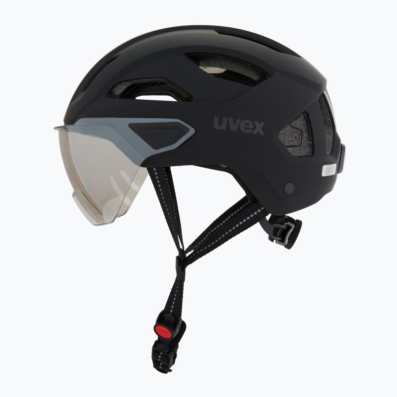 Cyklistická prilba UVEX Stride Visor black matt/lite mirror silver 3