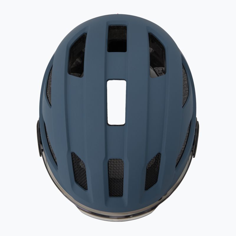 Cyklistická prilba UVEX Stride Visor stone blue matt/lite mirror silver 6