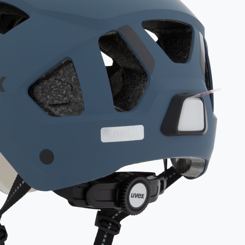 Cyklistická prilba UVEX Stride Visor stone blue matt/lite mirror silver 7