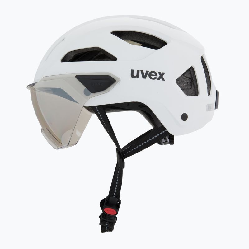 Cyklistická prilba UVEX Stride Visor white matt/lite mirror silver 3