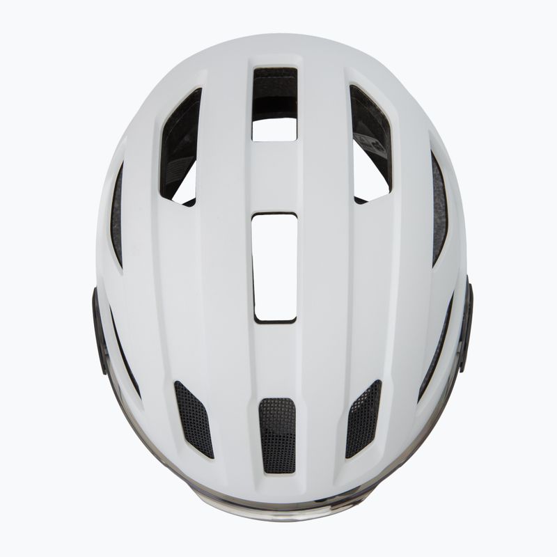 Cyklistická prilba UVEX Stride Visor white matt/lite mirror silver 6
