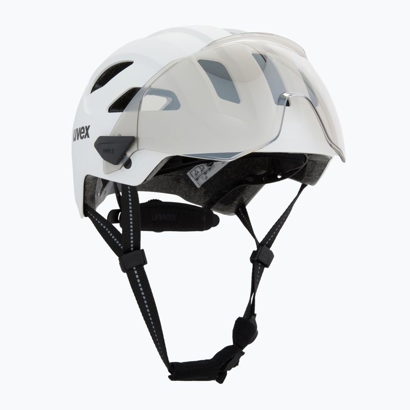 Cyklistická prilba UVEX Stride Visor white matt/lite mirror silver 9