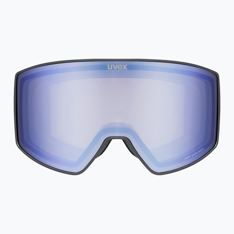 Lyžiarske okuliare UVEX Scenic P S0-S4 black matt/mirror blue/pola 2