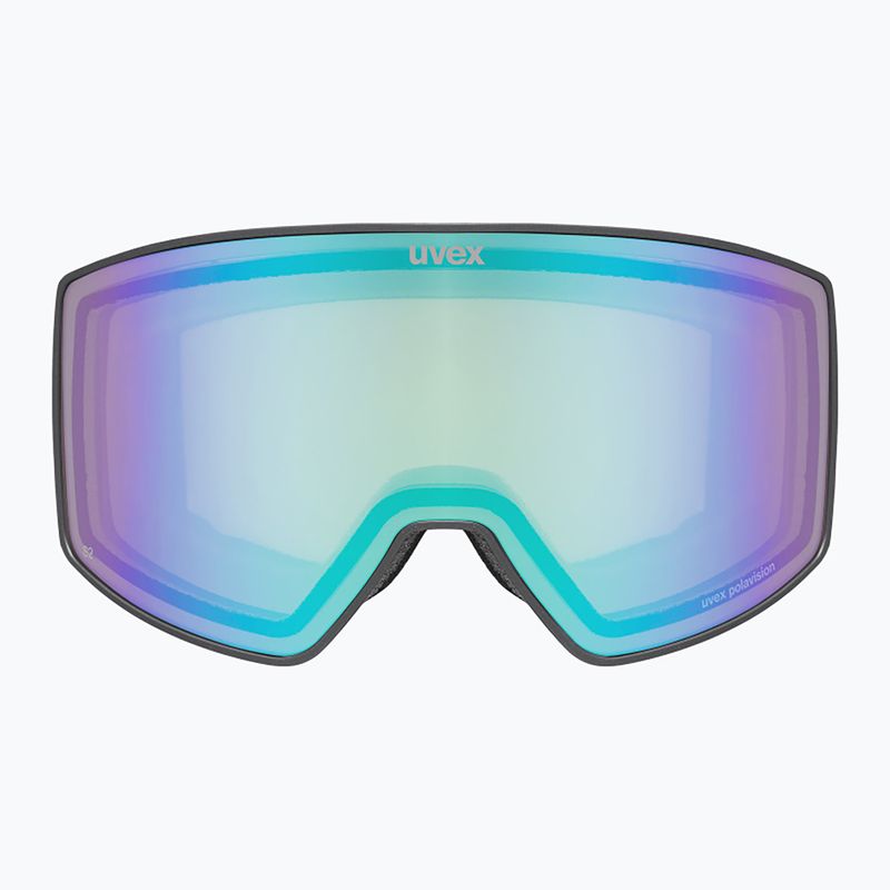 Lyžiarske okuliare UVEX Scenic P S0-S4 black matt/mirror green/pola 2