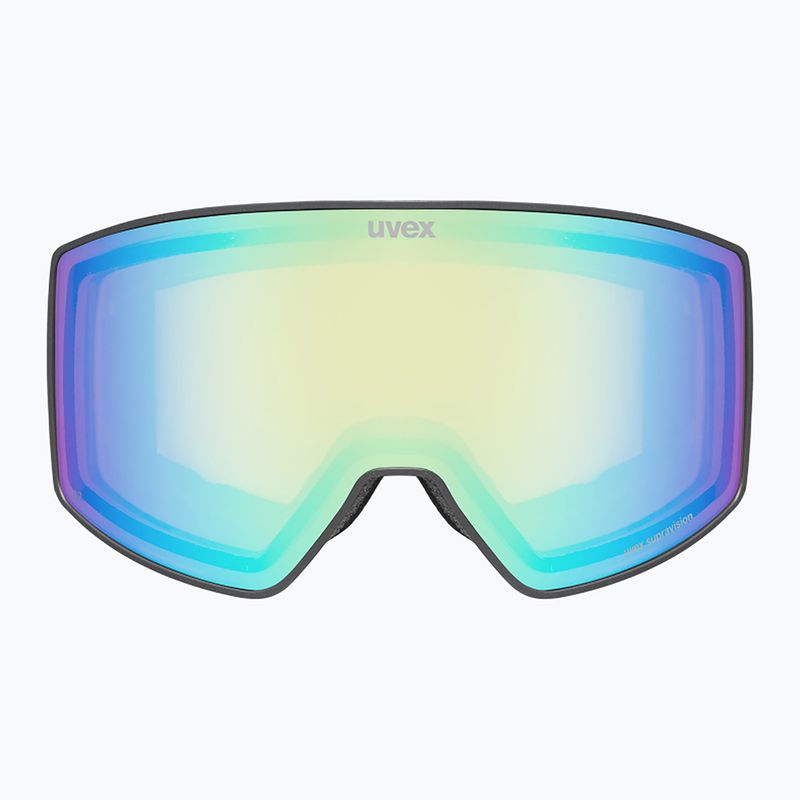 Lyžiarske okuliare UVEX Scenic FM S2 black matt/mirror green 2
