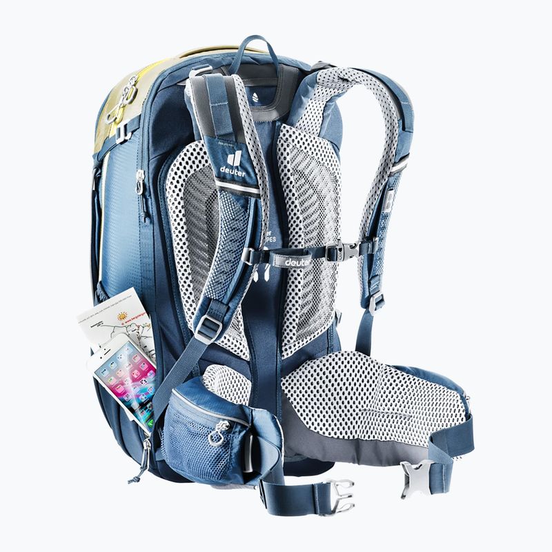 Deuter Trans Alpine Pro 28 l modro-hnedý batoh na bicykel 6314 3201121 11