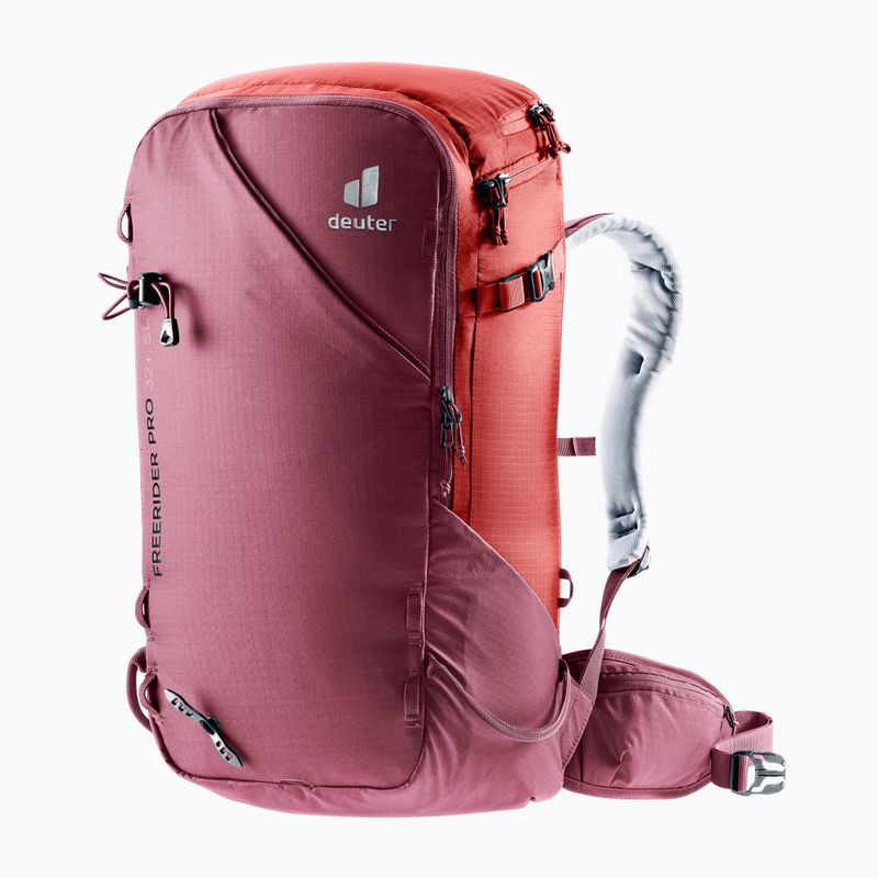 Dámsky lyžiarsky batoh deuter Freerider Pro 32+ l SL 330342255850 maron/currant