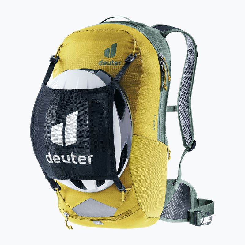 Cyklistický batoh deuter Race 16 tumeric/ivy 8