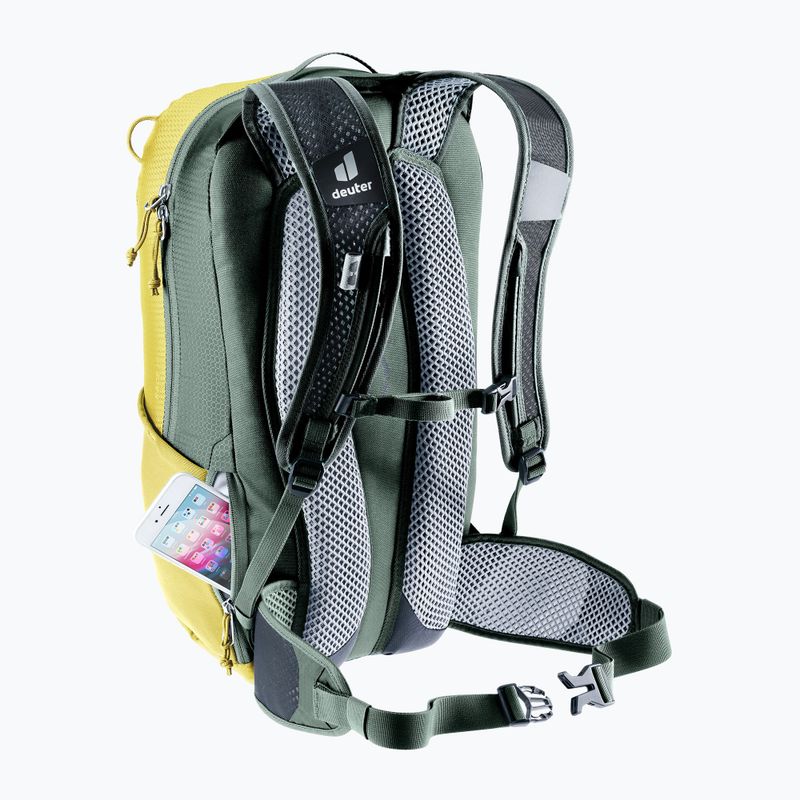 Cyklistický batoh deuter Race 16 tumeric/ivy 10