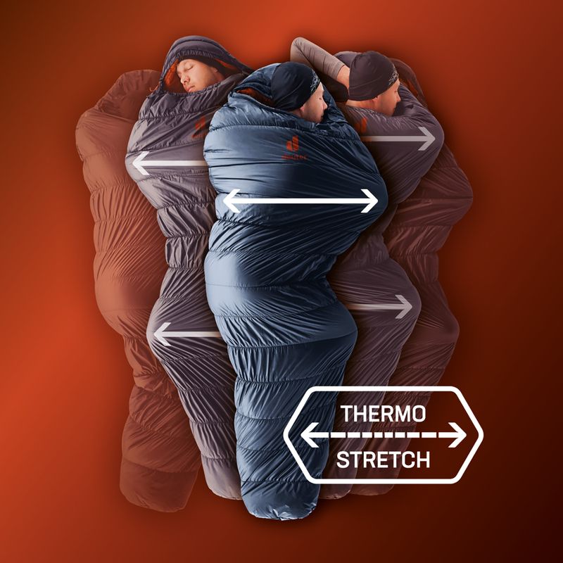 Spací vak Deuter Exosphere +4° sage/paprika 9