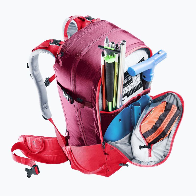 Dámsky lyžiarsky batoh deuter Freerider 28 l SL hibiscus/ ruby 10