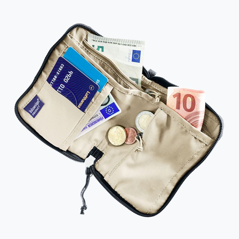 Peňaženka so zipsom Deuter  čierna/ púšť 2