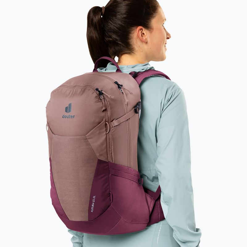 Dámsky turistický batoh deuter Futura 21 l SL ashrose-cassis 11