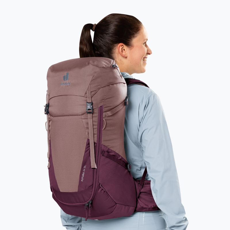 Turistický batoh deuter Futura 24 l SL ashrose/cassis 13