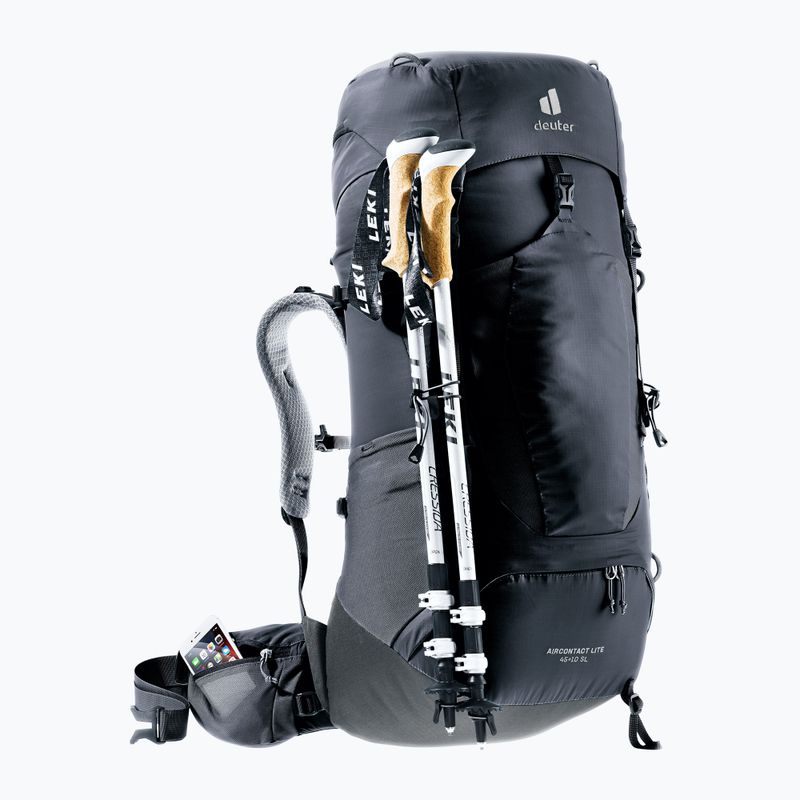Dámsky trekingový plecniak deuter Aircontact Lite 45 + 10 l SL black/graphite 8