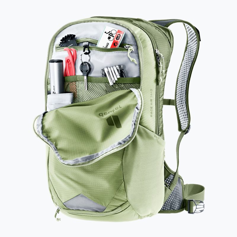 Cyklistický batoh deuter Race Air 14 + 3 l mineral/grove 11