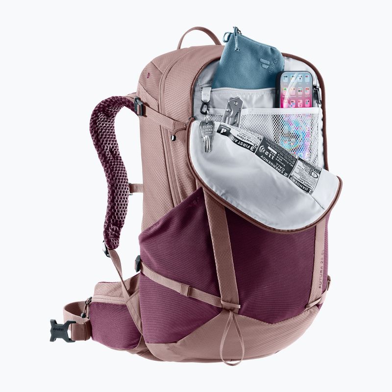 Turistický batoh deuter Futura 25 l SL cassis/ashrose 8