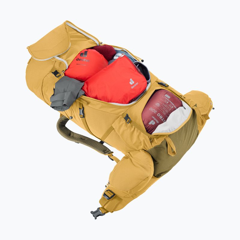 Turistický batoh deuter Aircontact Core 50 + 10 l savanna/nori 9