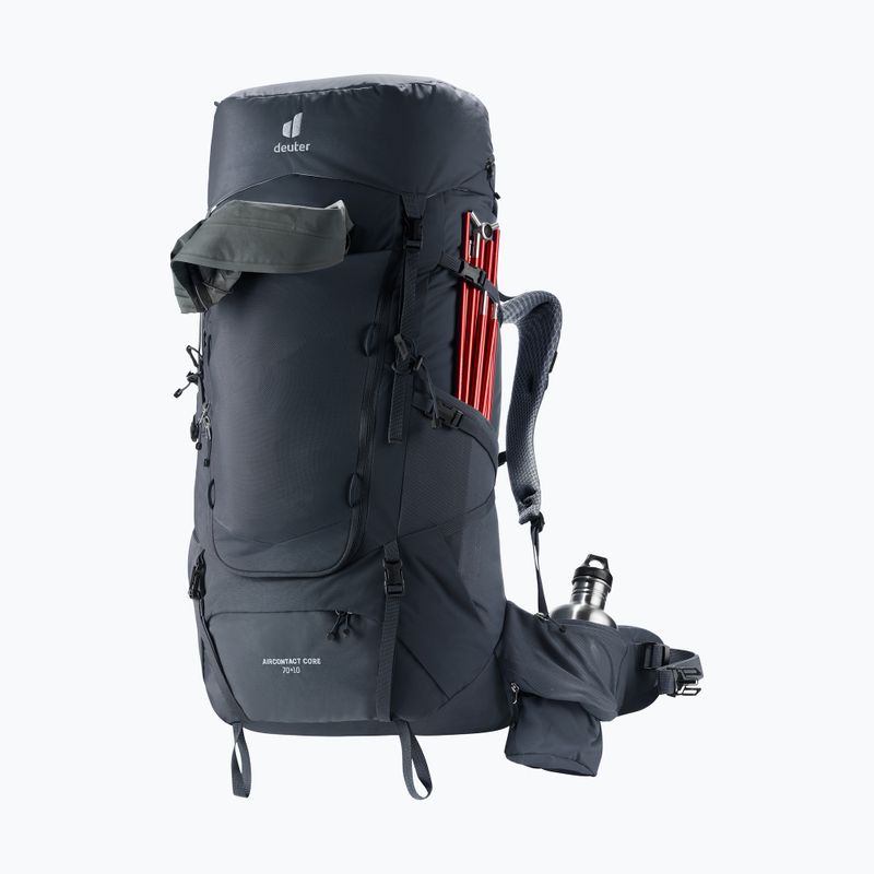 Turistický batoh deuter Aircontact Core 70 + 10 l black 9